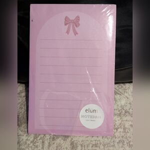 elum Pink Bow Lined Notepad